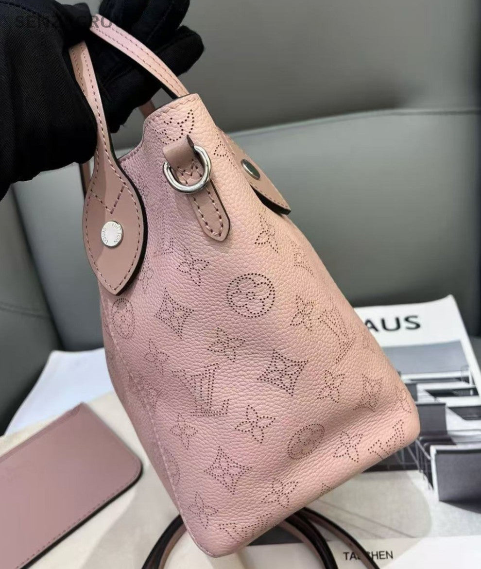 Louis Vuitton Hina PM Monogram Calfskin 2way Shoulder Handbag Women Pink
