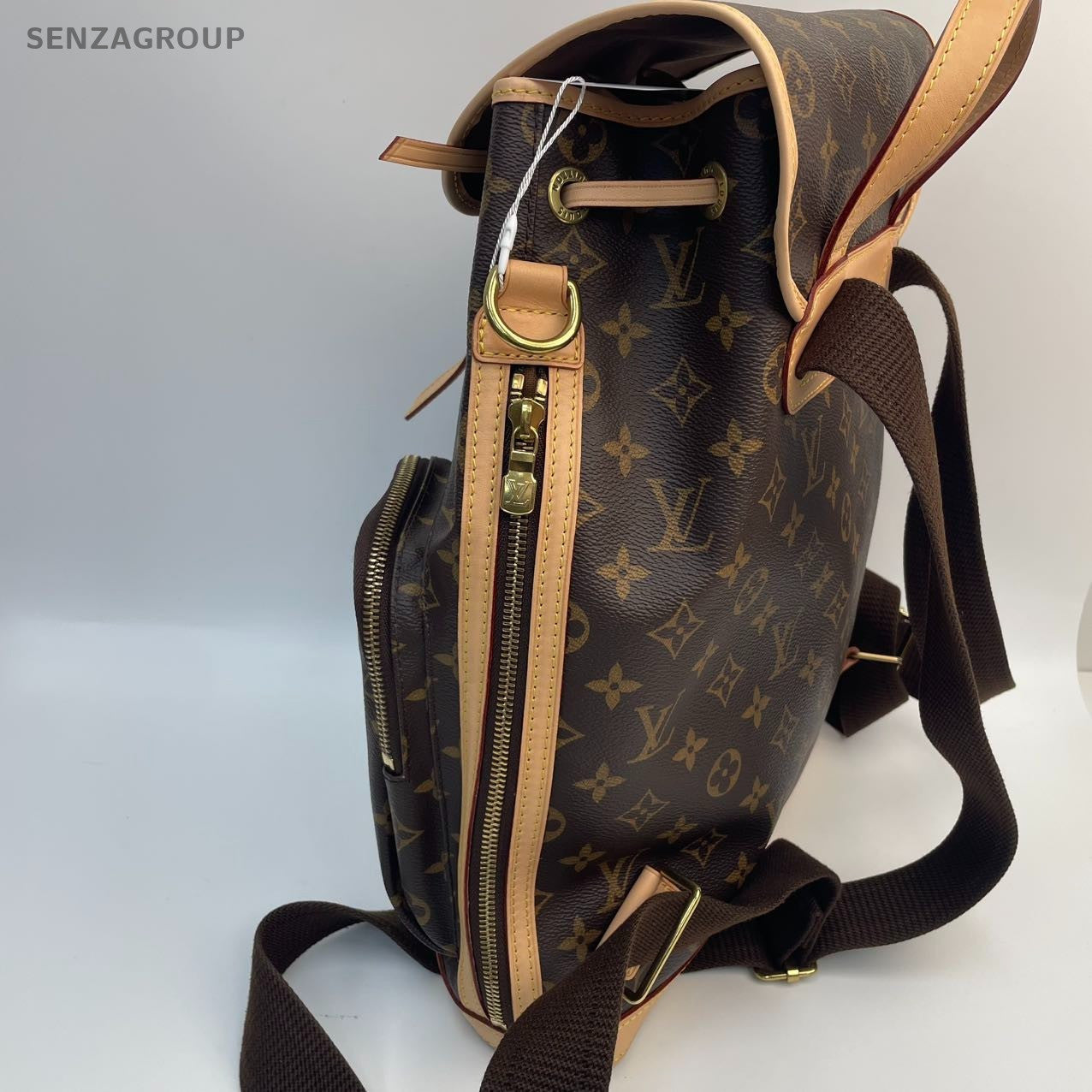 #1 - SJ0001  Louis Vuitton Montsouris Backpack MM Brown Canvas Vintage