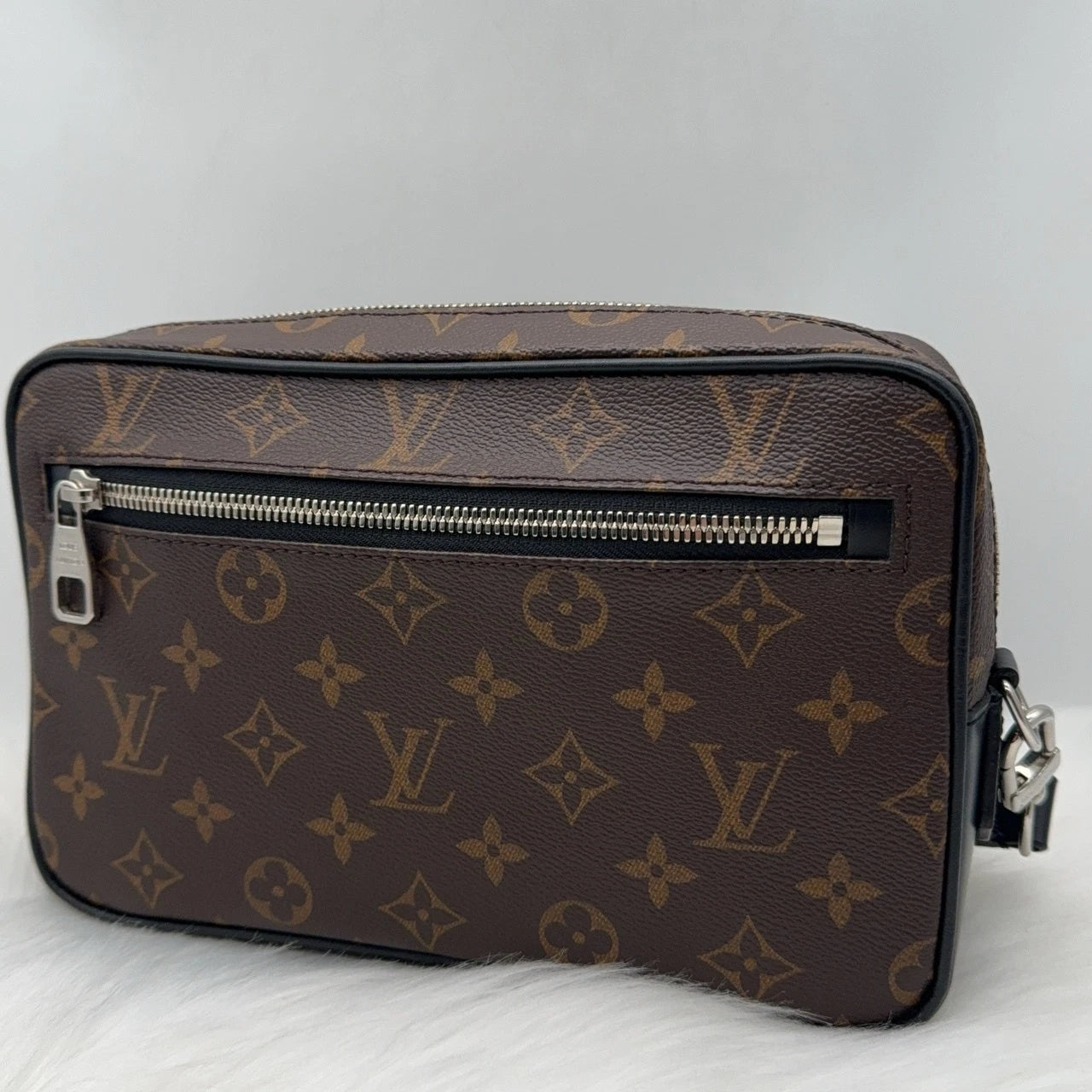 Louis Vuitton Monogram Canvas Leather Kasai Wristlet Clutch For Women