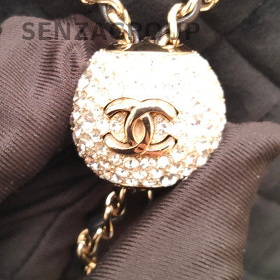 Chanel Quilted Bucket Chain Shoulder Crossbody Bag Black Gold Classic Women