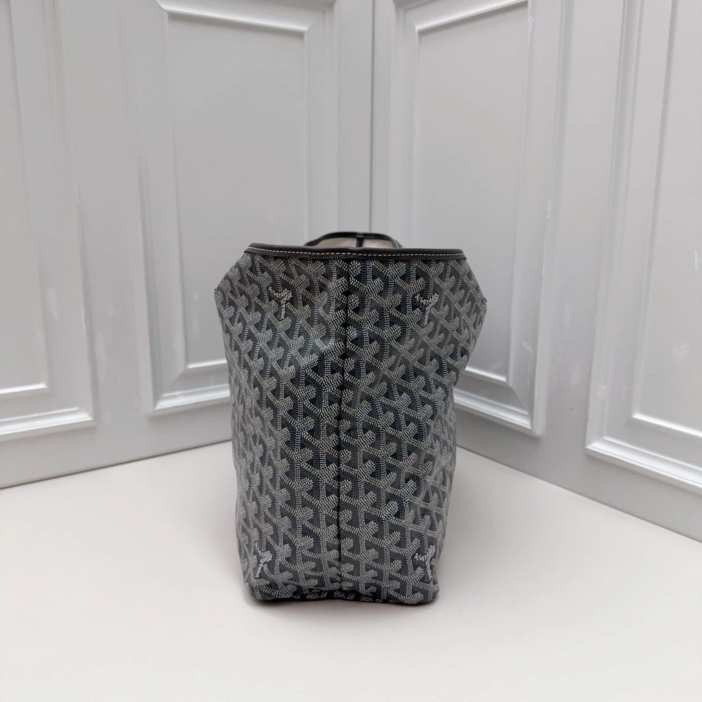 Goyard Monogram Tote CanvasTop Handle Shoulder Bag Gray Women Fashion