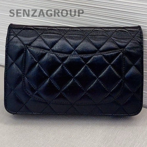 CHANEL Classic Wallet woc Black gold Crossbody bag