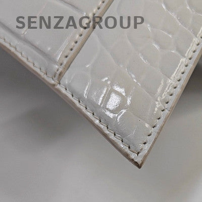 Balenciaga Hourglass Small Silver Leather Shoulder Bag
