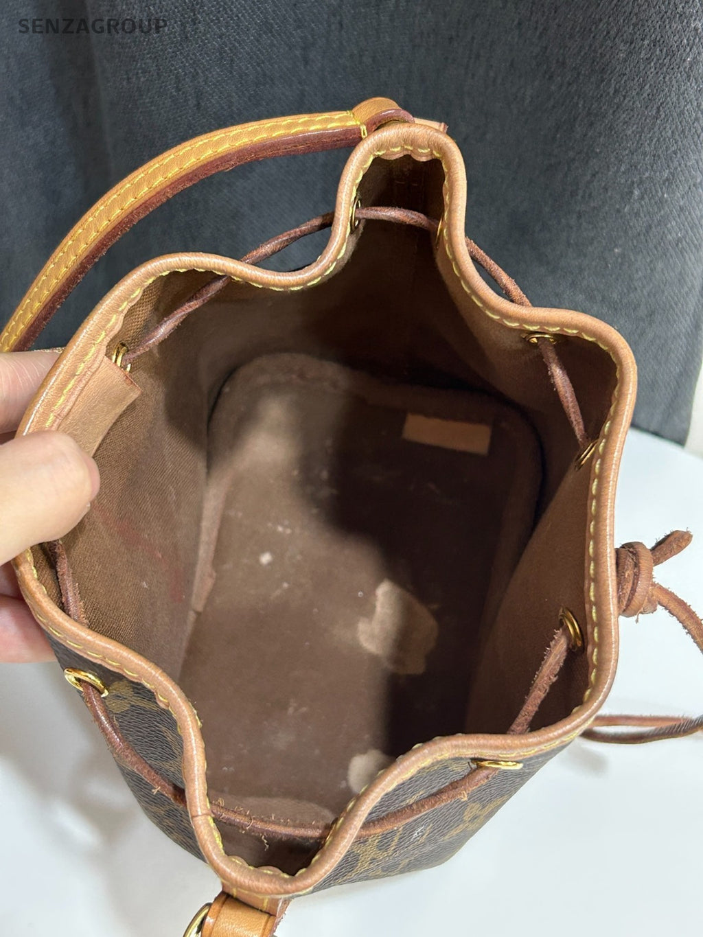 Louis Vuitton Nano Noe Monogram Drawstring Shoulder bag Crossbody Canvas Women