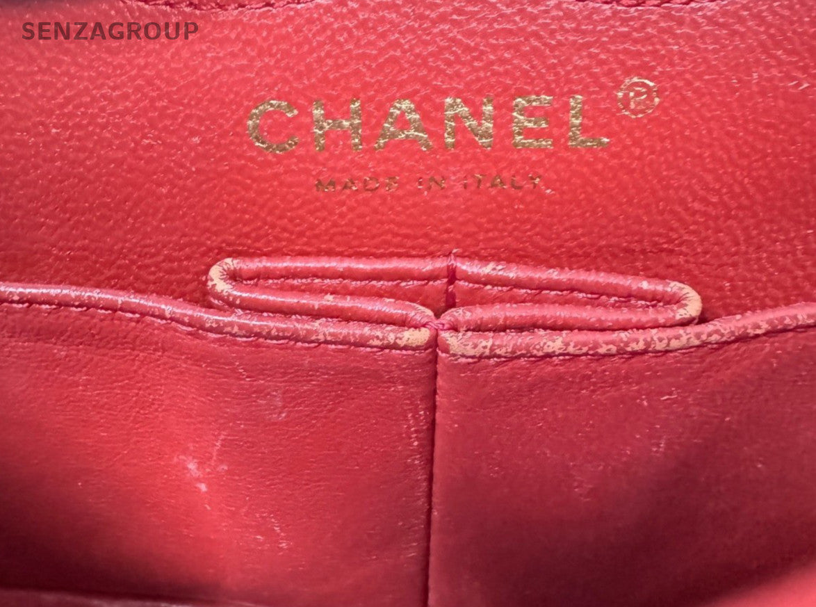 CHANEL 2.55 Calfskin PM Chain Shoulder bag Red Women Classic