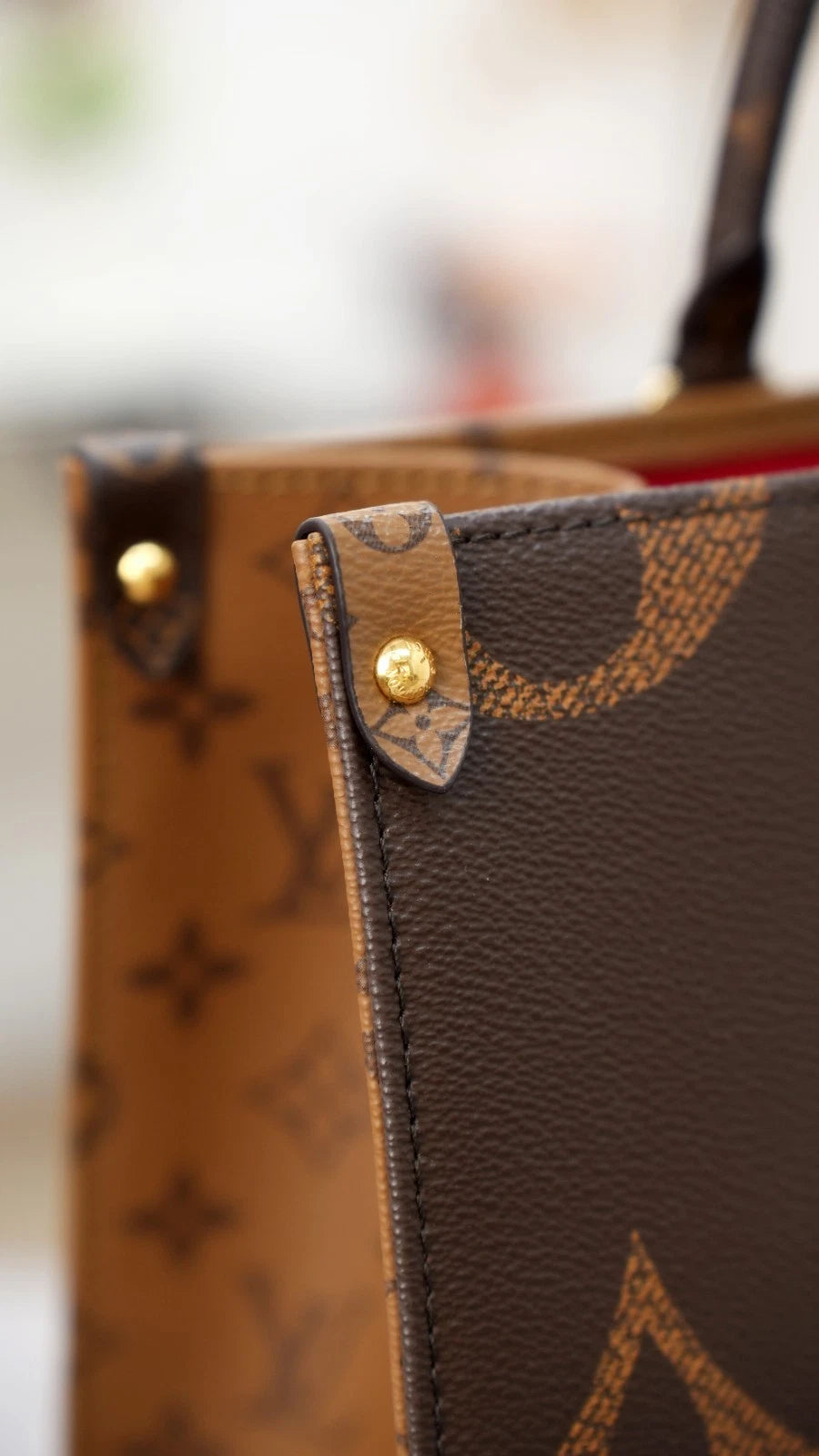 Louis Vuitton OnTheGo MM M45321 Monogram Brown Tote Bag Excellent