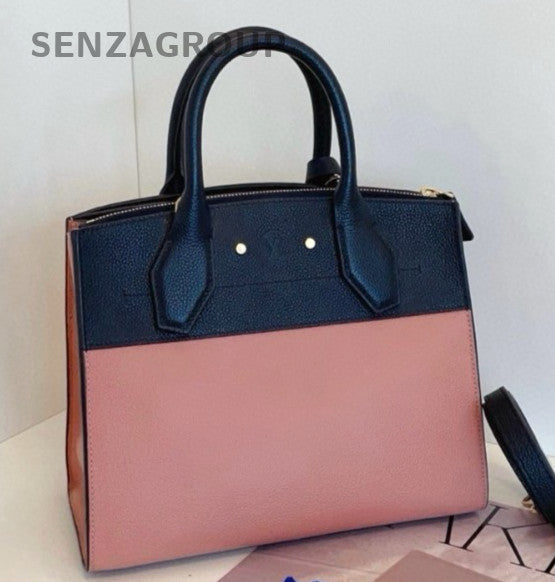Louis Vuitton City Steamer PM Calfskin Top Handle Shoulder Crossbody Bag Pink