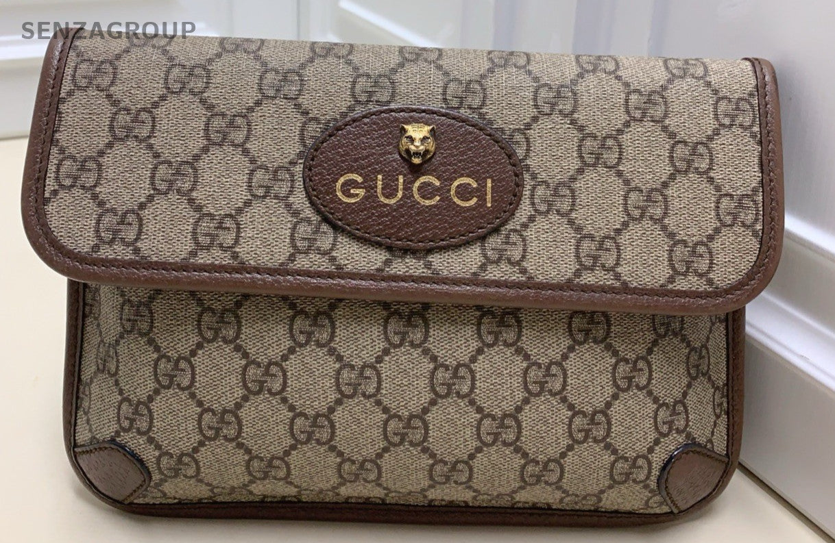 GUCCI GG Monogram Belt bag Classic Tiger Logo Shoulder bag