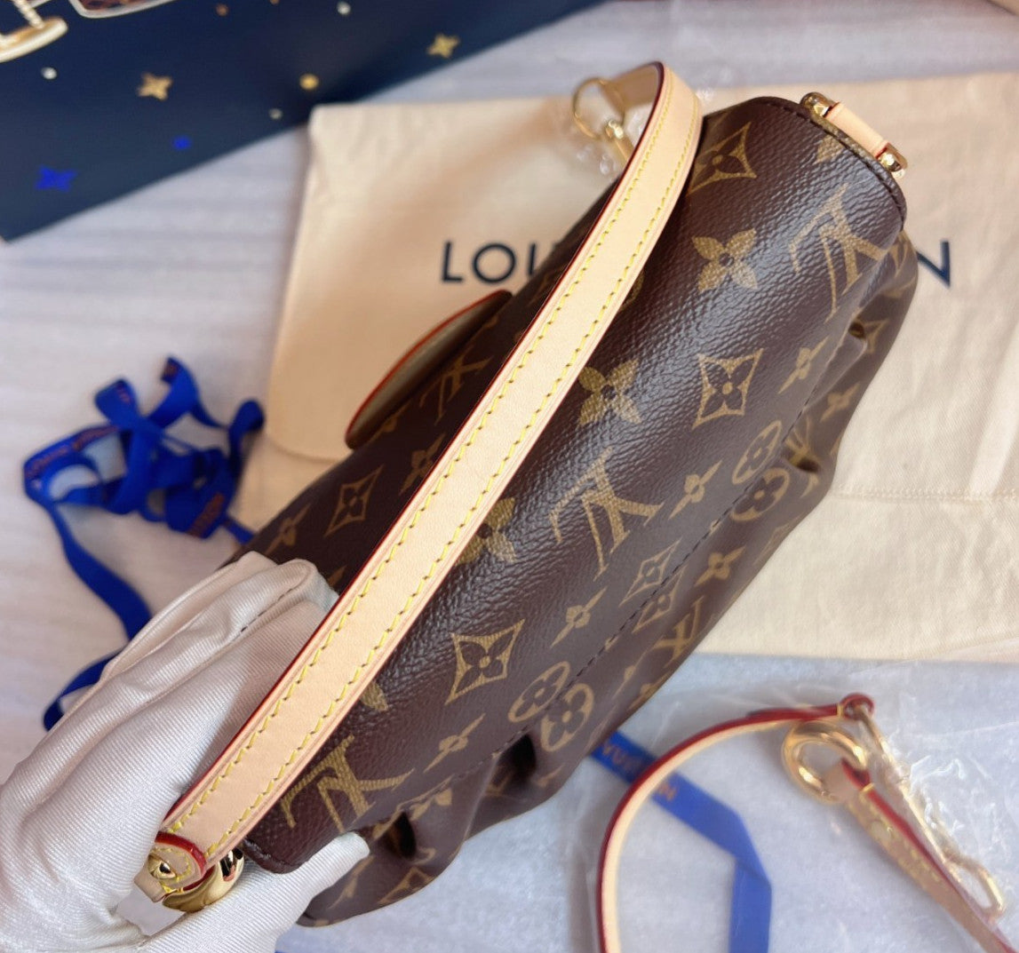 Louis Vuitton Sunset Monogram Shoulder Bag Brown Gold Used Women Classic