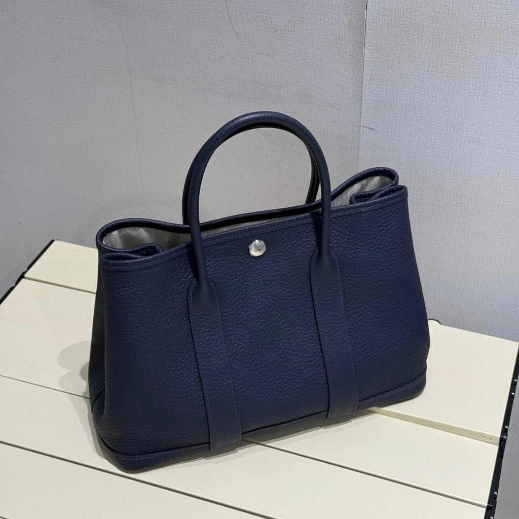 Hermes Navy Garden Party30 Tote Bag For Women