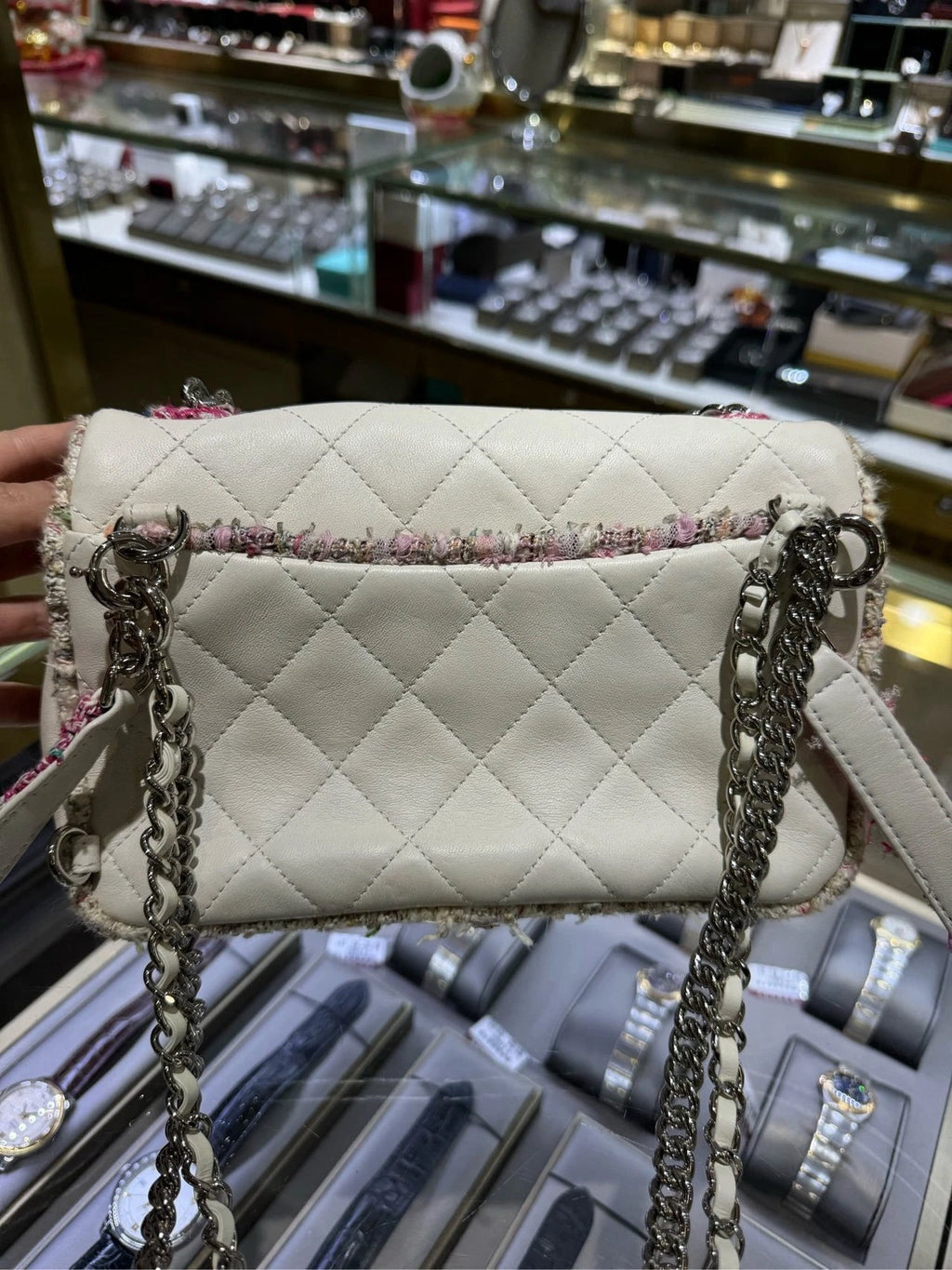 Pre-owned CHANEL Lambskin CF Multiple Wear Bag For Women