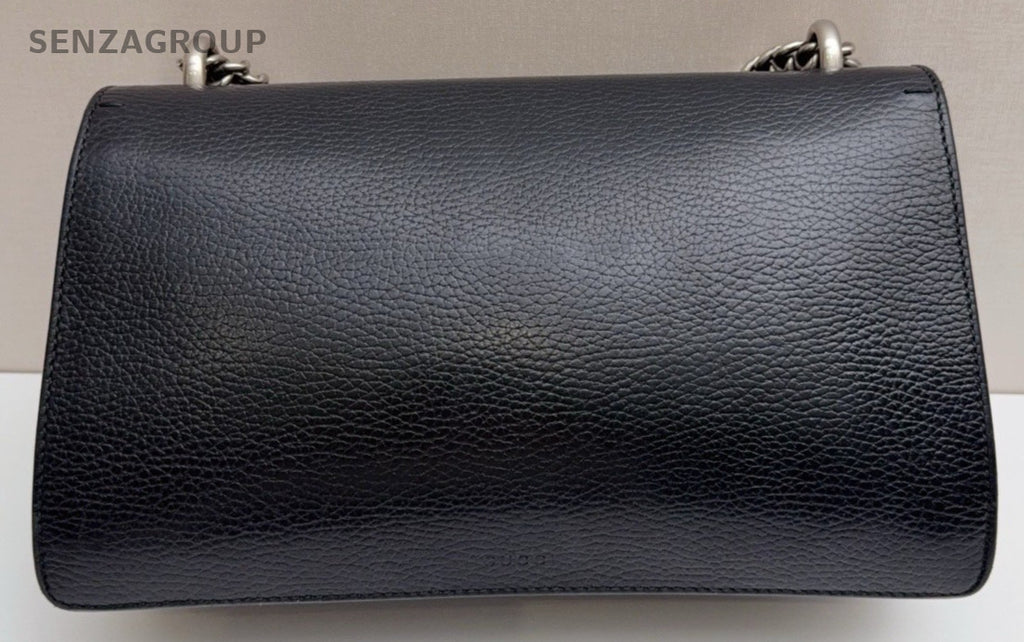 Gucci Dionysus MM Chain Shoulder Bag Crossbody Black Silver Used Women Classic