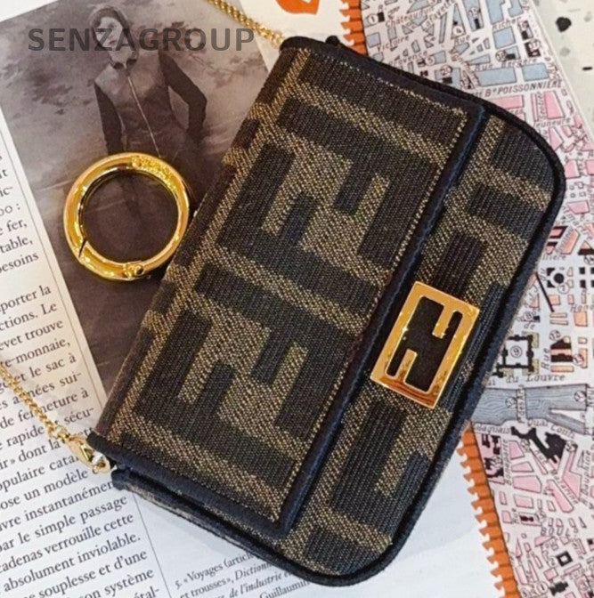 Fendi nano baguette purse Monogram Chain Shoulder bag Crossbody