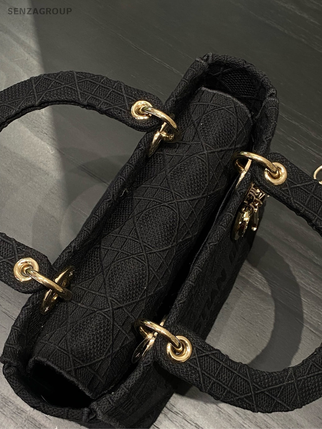 Dior Lady D-Lite Medium Black Tote Shoulder Bag - Women's Fashion