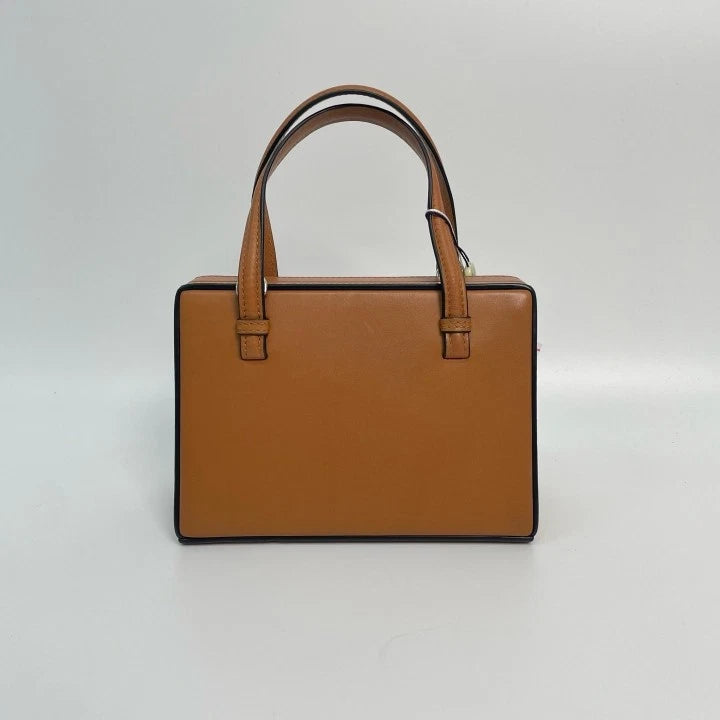 Loewe Women's Calfskin Postal Box Bag Caramel Brown