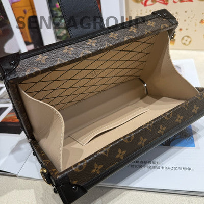 Louis Vuitton Petit Malle Monogram Box Bag Crossbody for Women