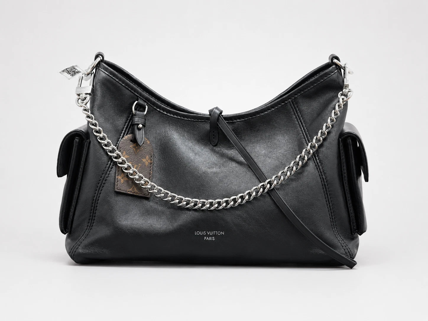 Louis Vuitton Carryall Black Shoulder Bag Excellent