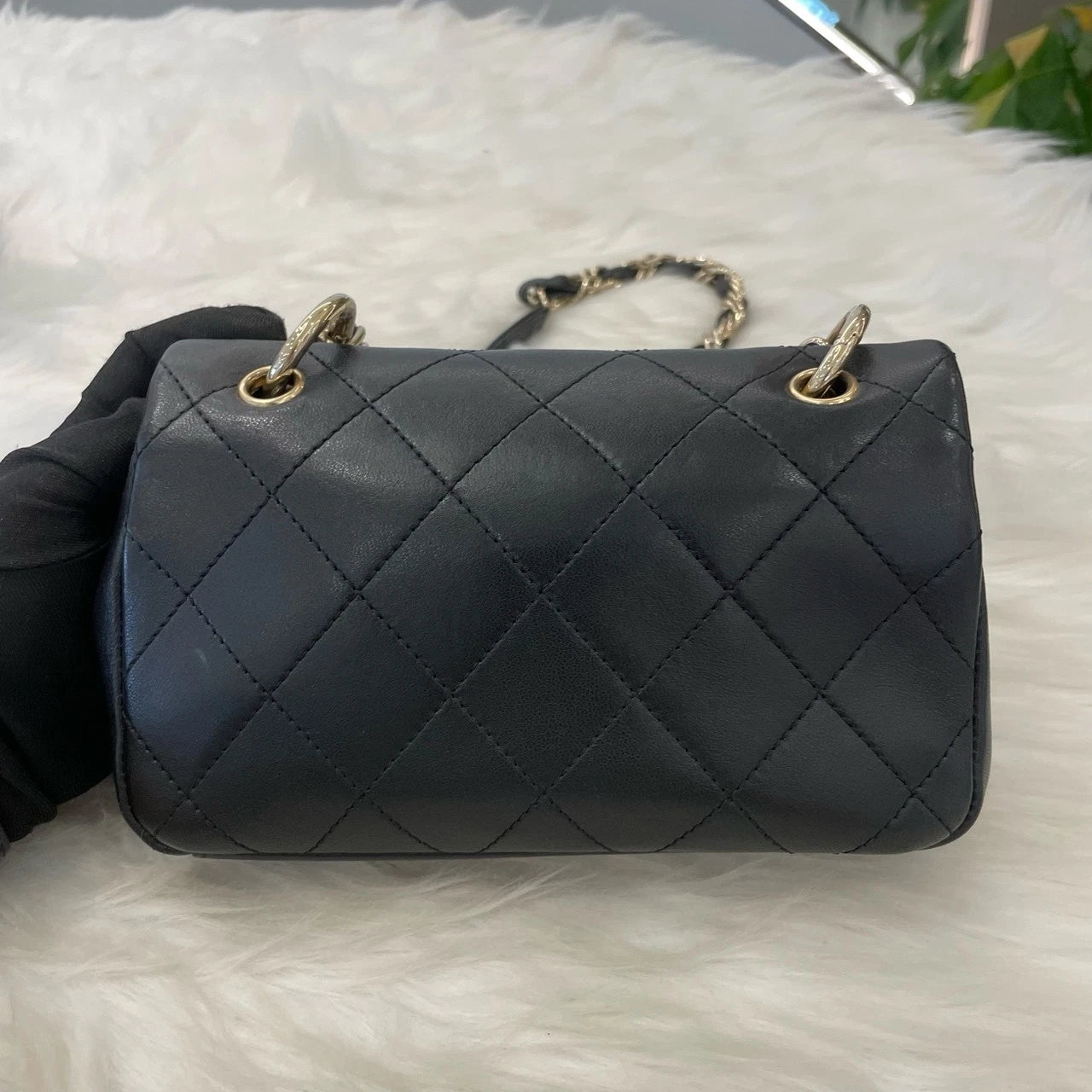 Chanel Classic Flap Mini Black Gold Chain Shoulder Crossbody Bag