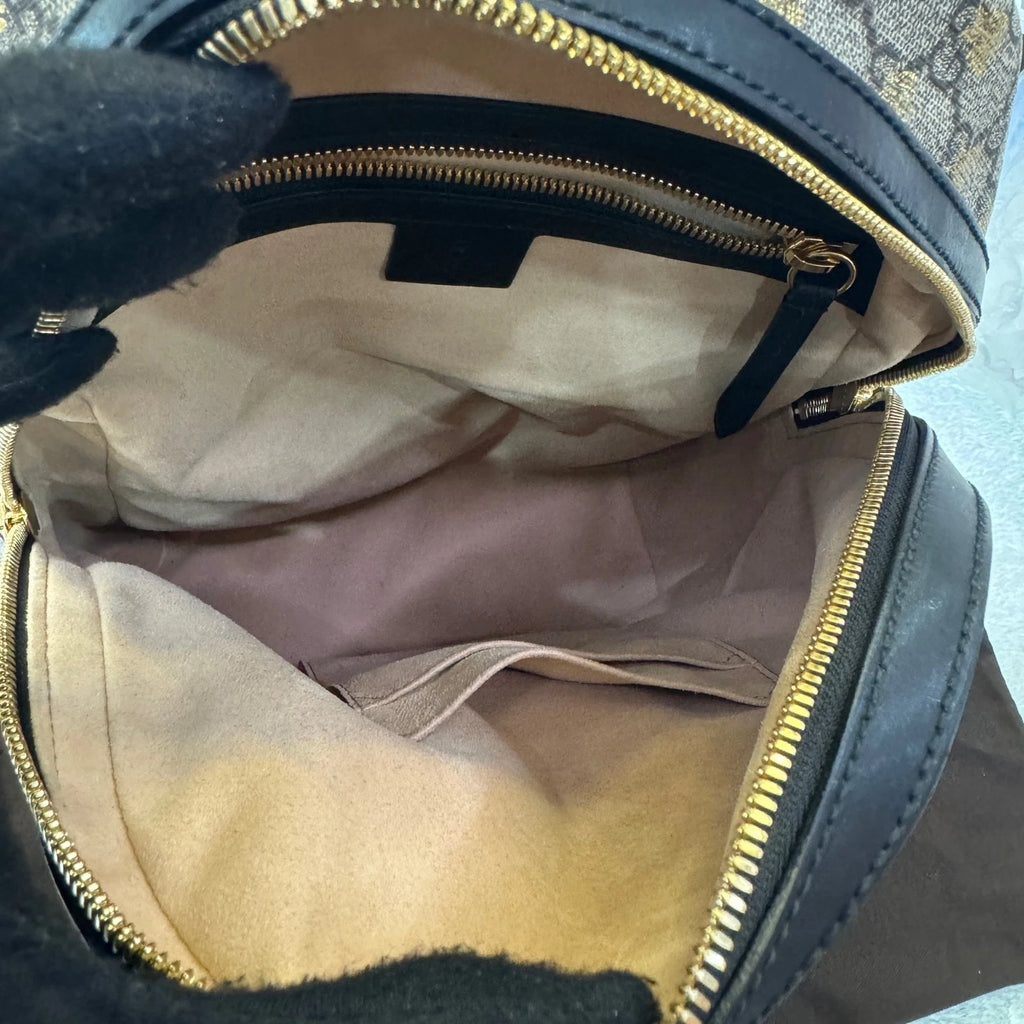 GUCCI GG Bee Small Canvas Backpack For Women