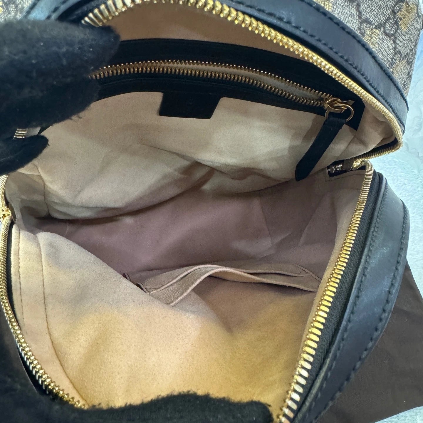 GUCCI GG Bee Small Canvas Backpack For Women