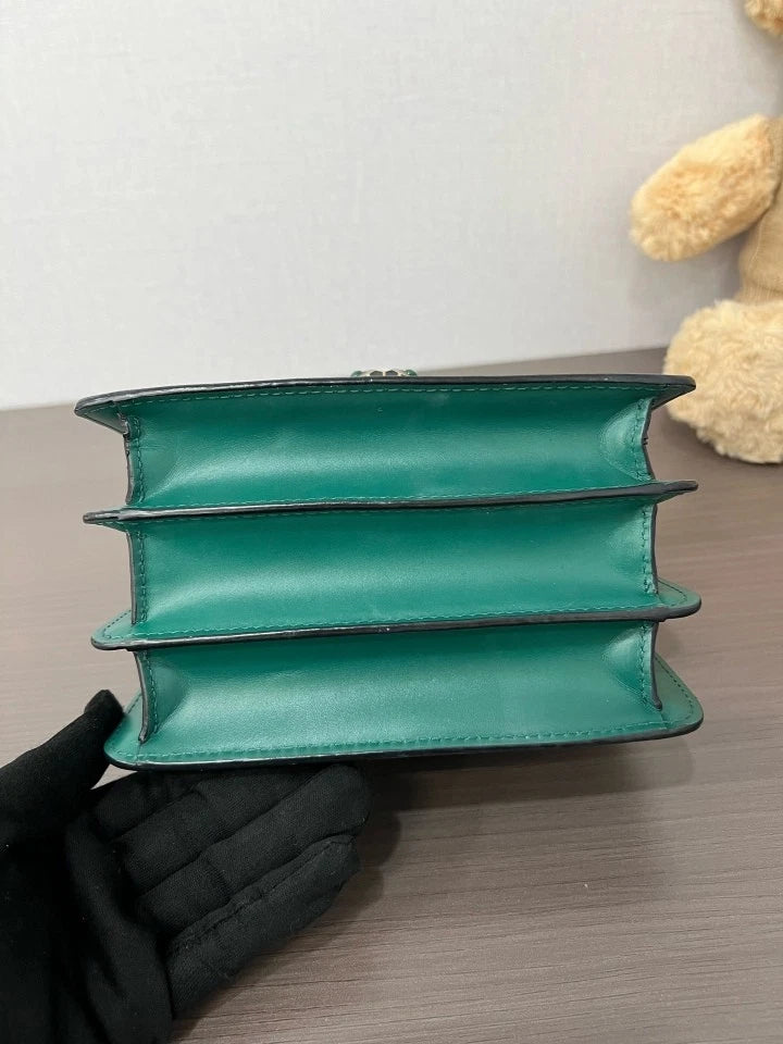 Bvlgari Green Serpenti Accordion Bag For Women