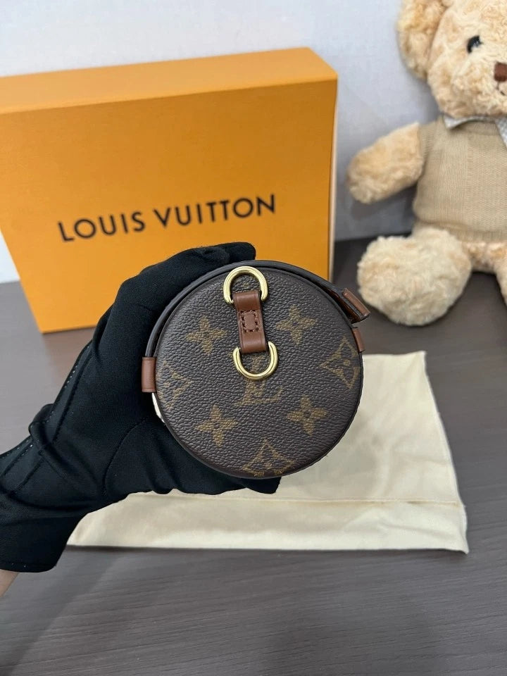 Louis Vuitton Canvas Papillon Chain Shoulder Bag For Women