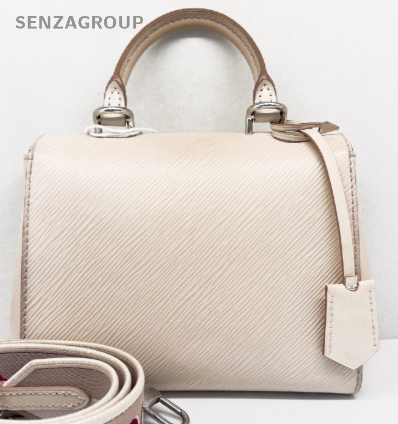Louis Vuitton Cluny mini Epi Leather Top Handle Bag White Women Classic
