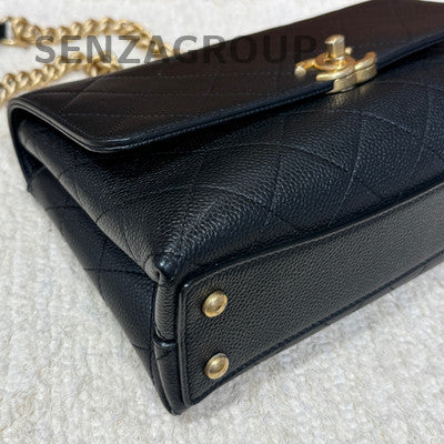 Chanel Quilted Black Gold Chain Shoulder Crossbody Bag Women Classic Fashion