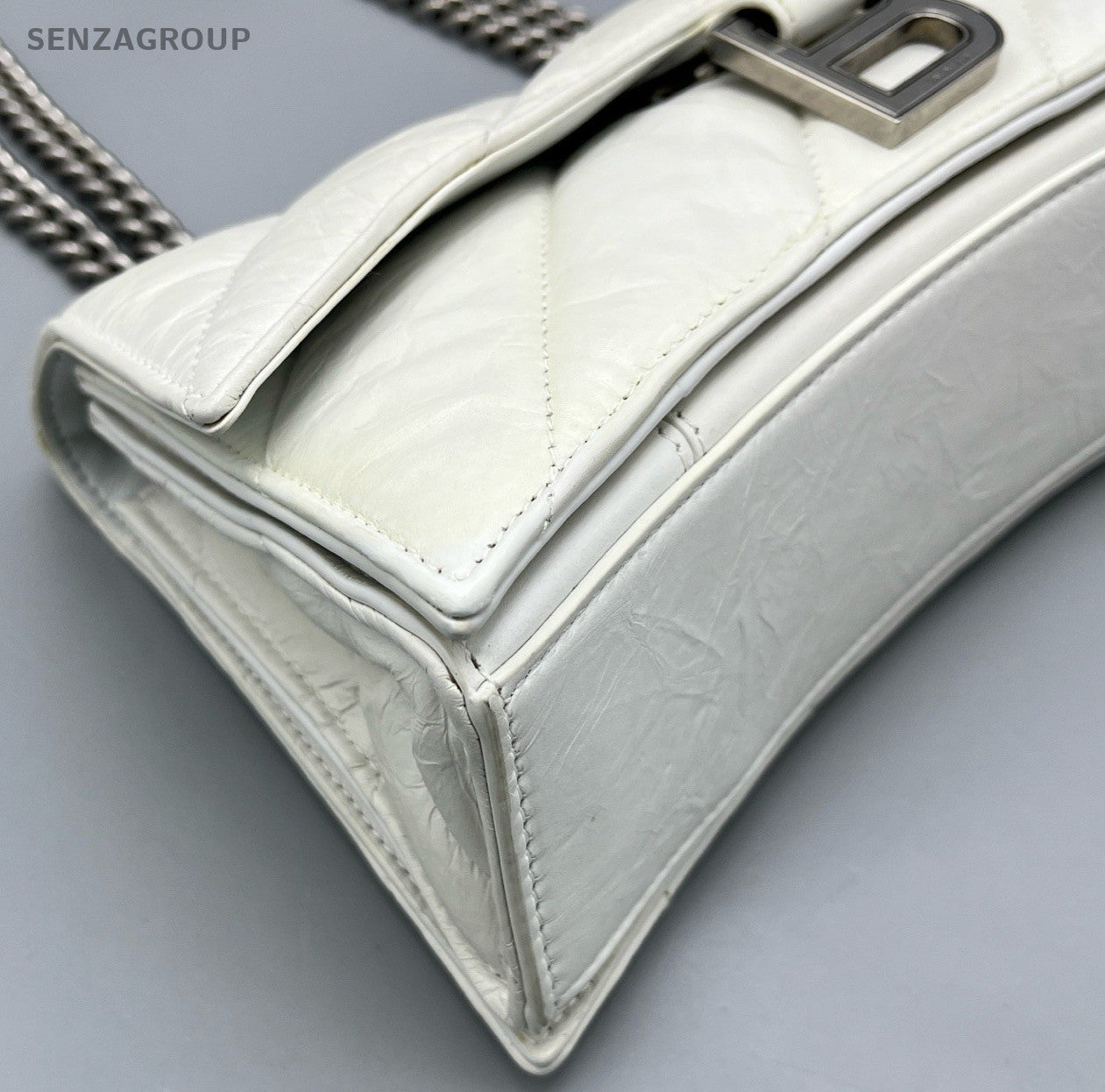 Balenciaga crush PM Shoulder Crossbody Bag White Women