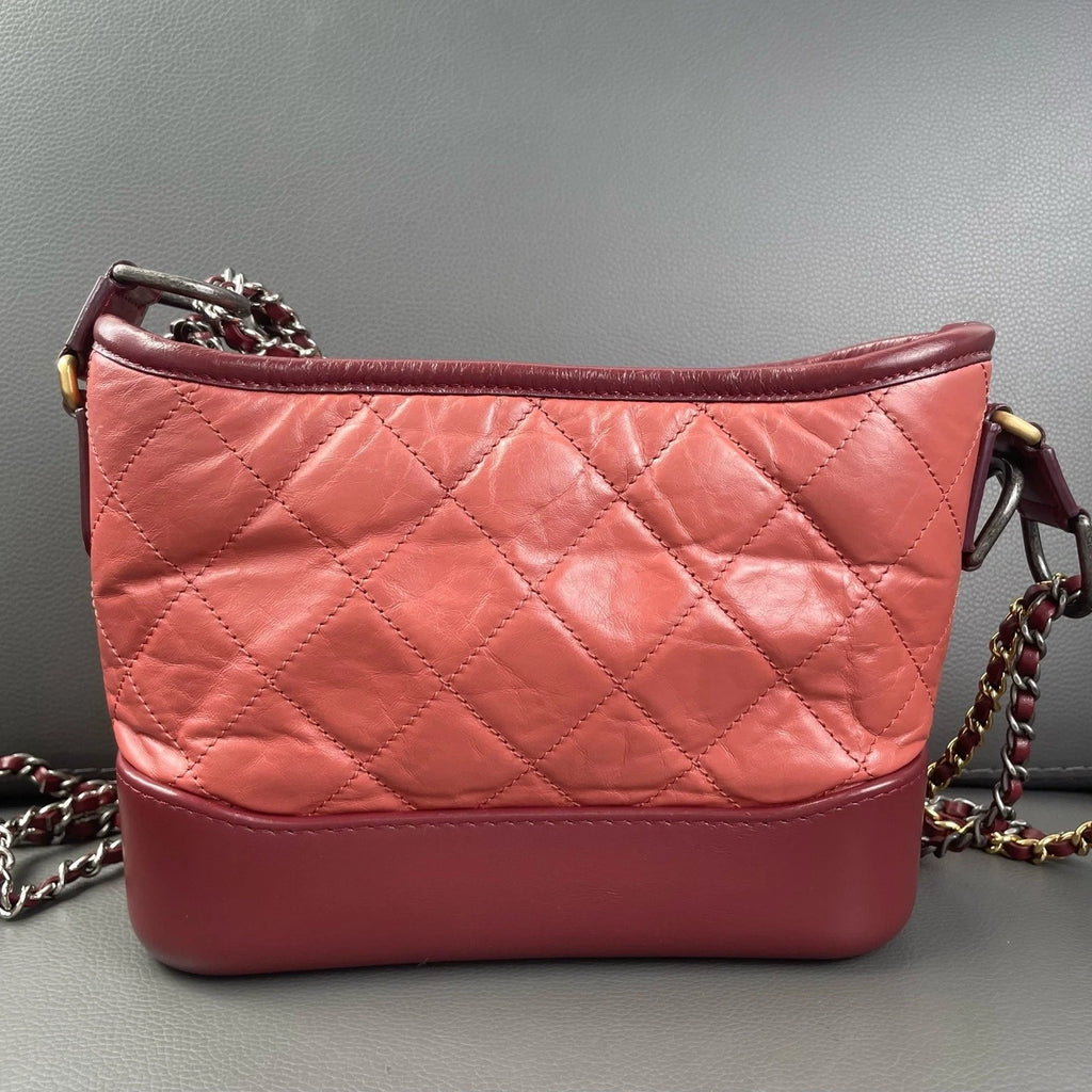 CHANEL Small Gabrielle Pink Shoulder Crossbody Bag For Women