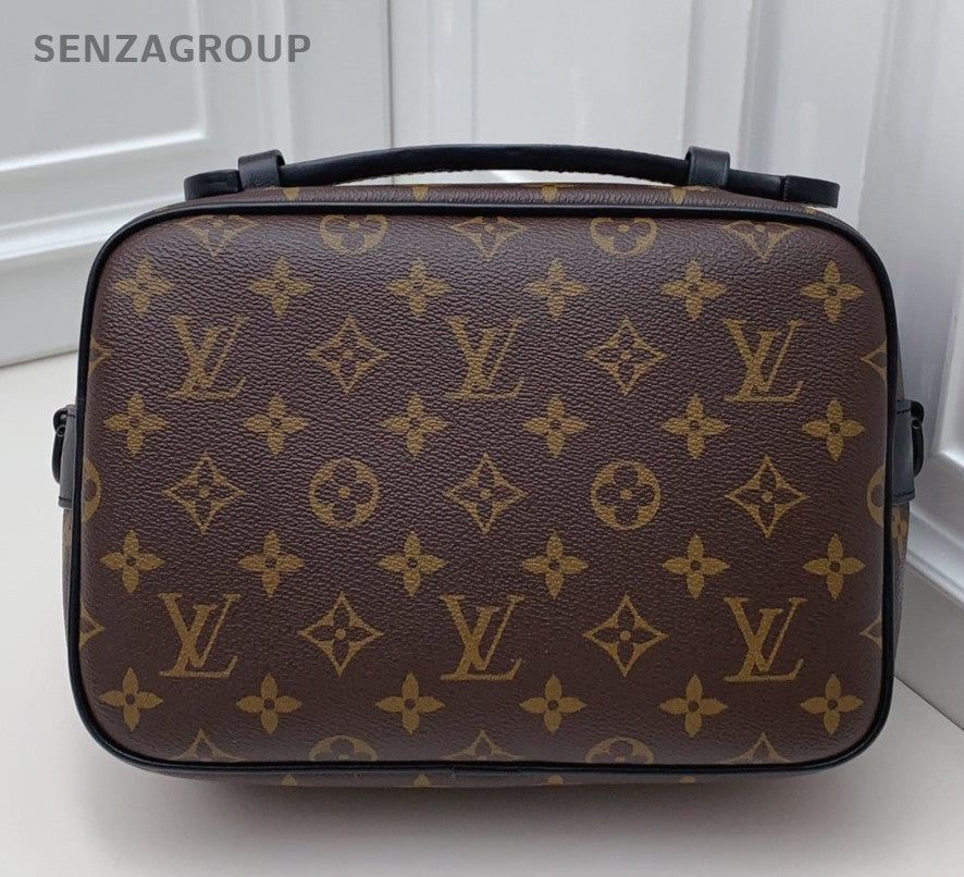 Louis Vuitton Monogram 2Way Shoulder Bag Crossbody Brown Black Unisex Adults