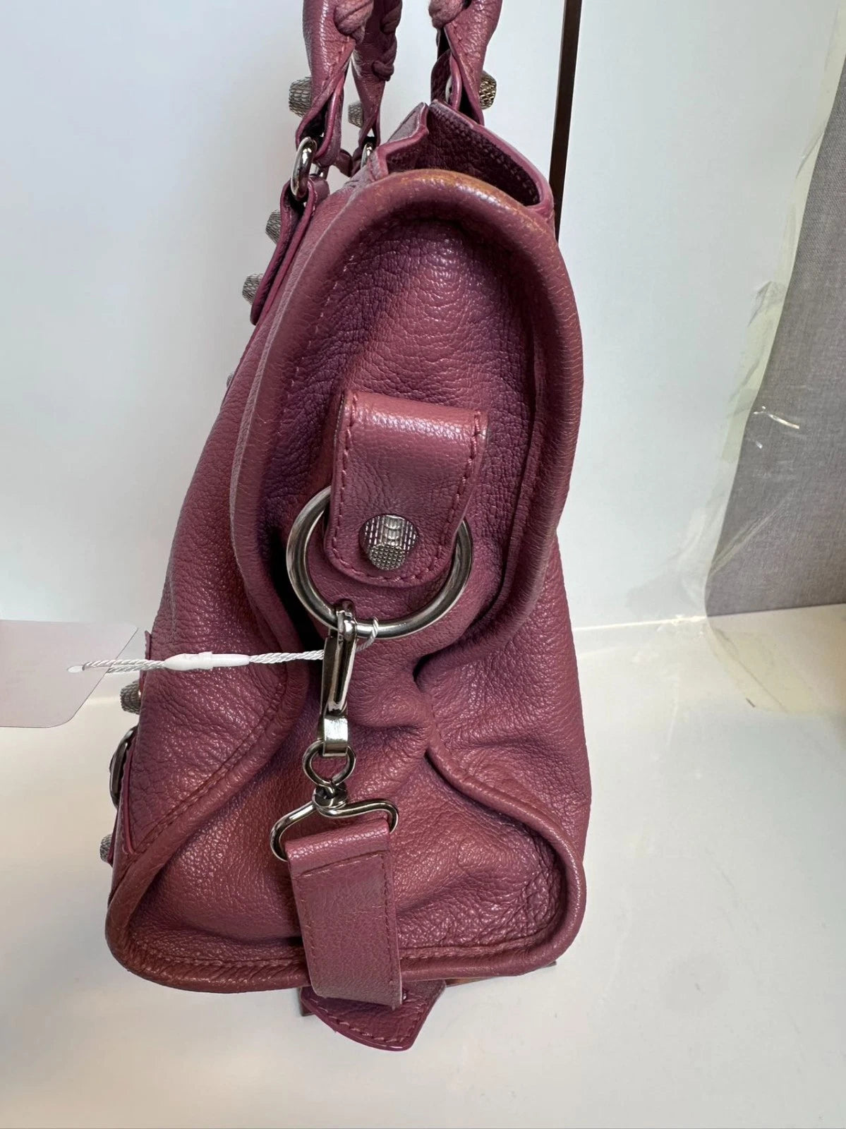SJ0001 Balenciaga Classic City Handbag Burgundy Deep Plum