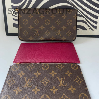 Louis Vuitton Monogram Brown Red Handbag Shoulder Bag for Women