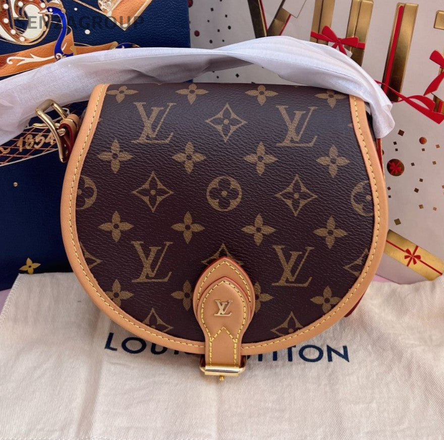 Louis Vuitton Saddle Monogram Shoulder bag Crossbody Women Brown