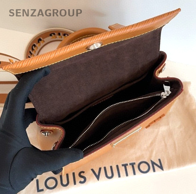 Louis Vuitton Cluny BB caramel color Epi Top Handle 2way Shoulder bag Women