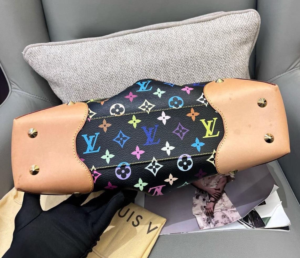 Louis Vuitton Judy MM Monogram Chain Shoulder Bag Black Multicolor Women Classic