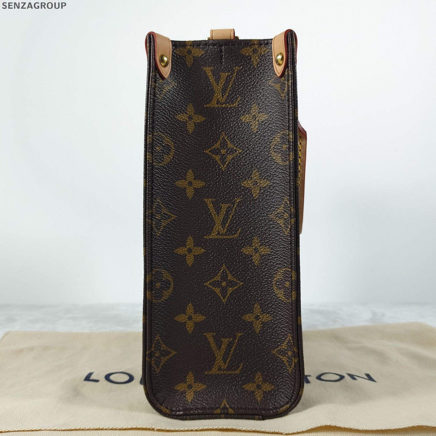 Louis Vuitton Sac Plat BB Monogram Handbag Brown Classic Women's