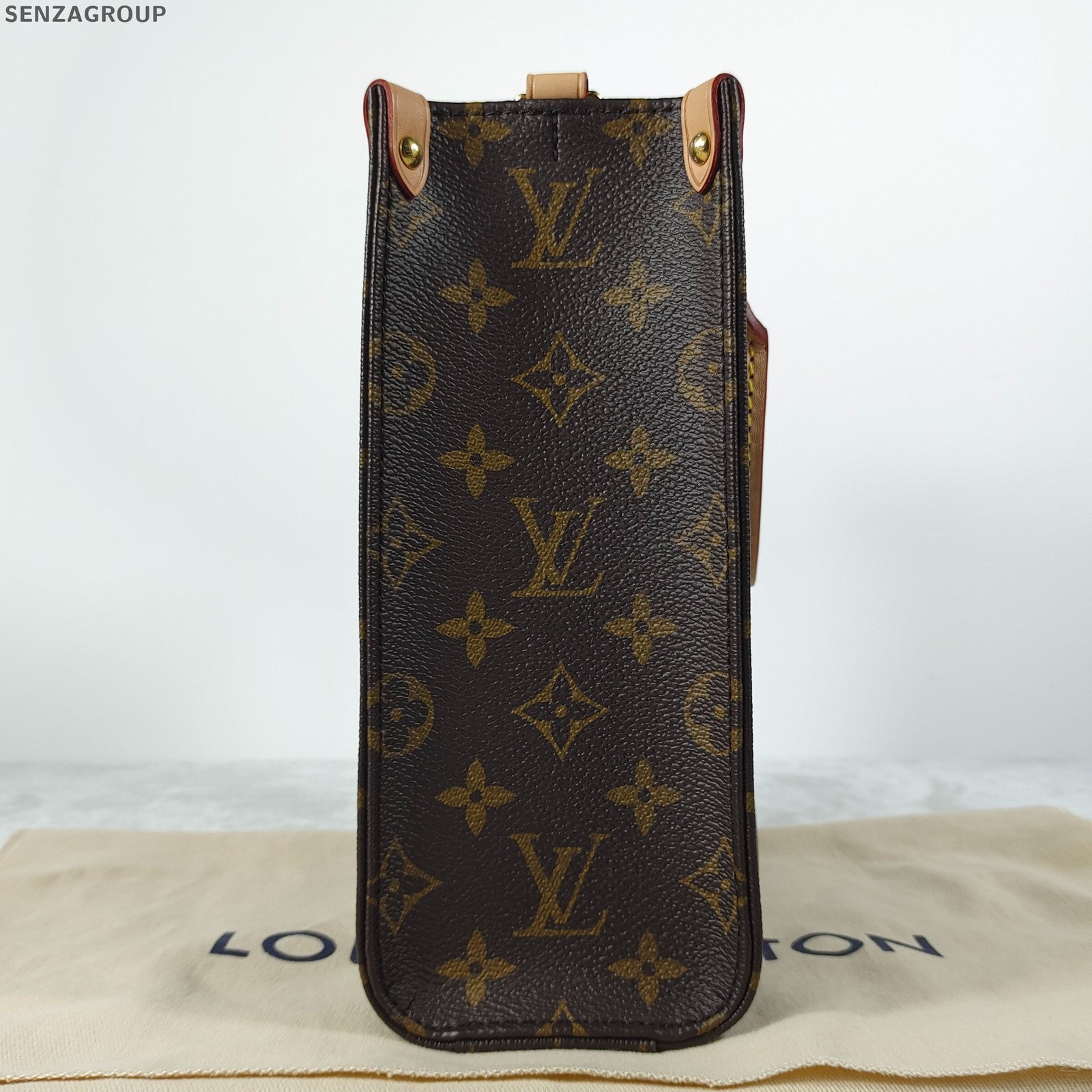 Louis Vuitton Sac Plat BB Monogram Handbag Brown Classic Women's