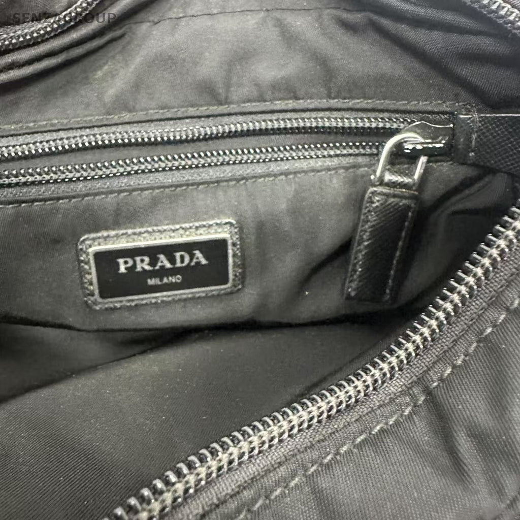 PRADA Nylon Black Silver Camera bag