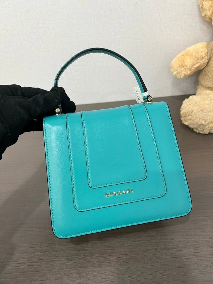 Bvlgari Serpenti Accordion Leather Crossbody Bag For Women