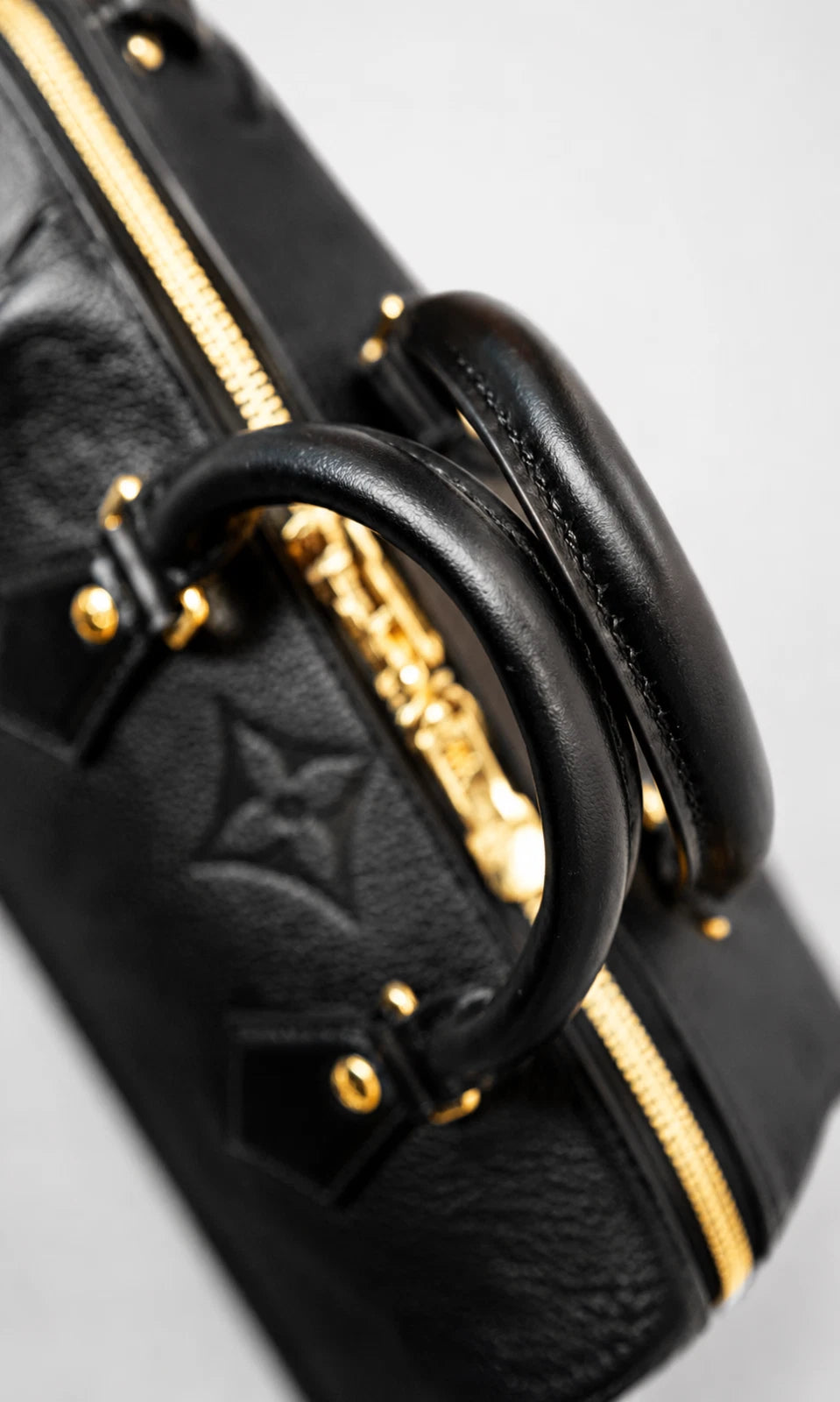 Louis Vuitton Speedy20 Monogram Empreinte Black Top Handle Bag Excellent
