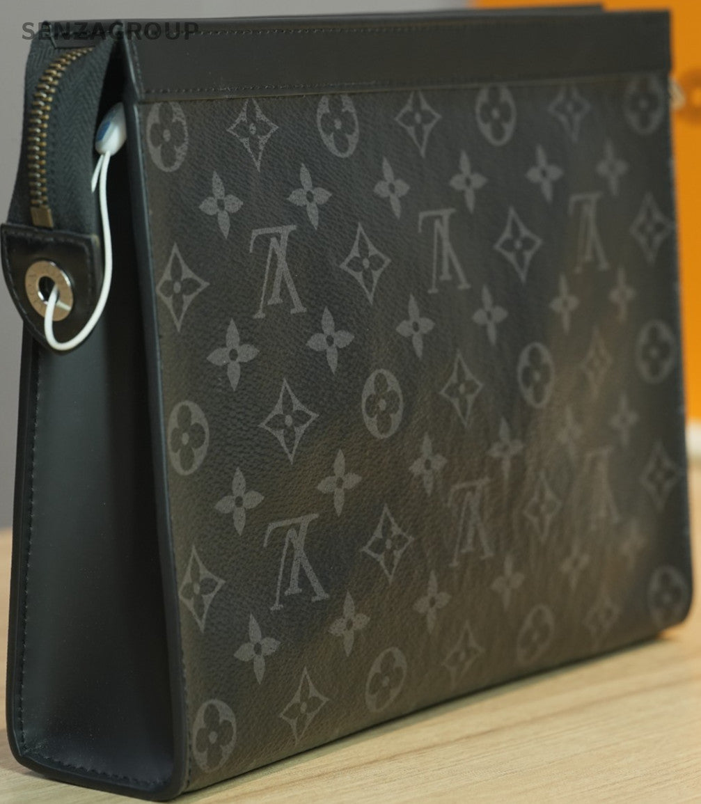 Louis Vuitton Black Monogram Clutch Handbag