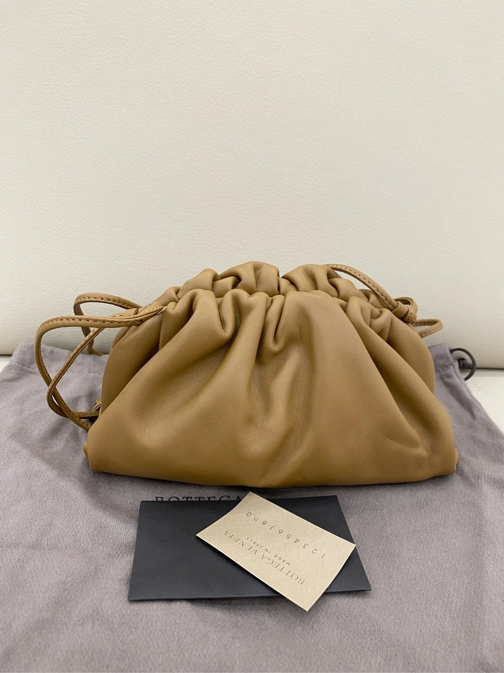 Bottega Veneta Beige Adjustable Cloud Shoulder Bag For Women