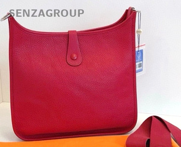 Hermes Evelyne 33 2ways Shoulder Crossbody Bag Red Women casual style
