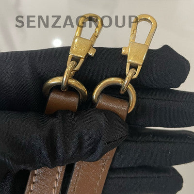 Gucci Retro Classic GG Monogram Brown Shoulder Bag with Gold Hardware