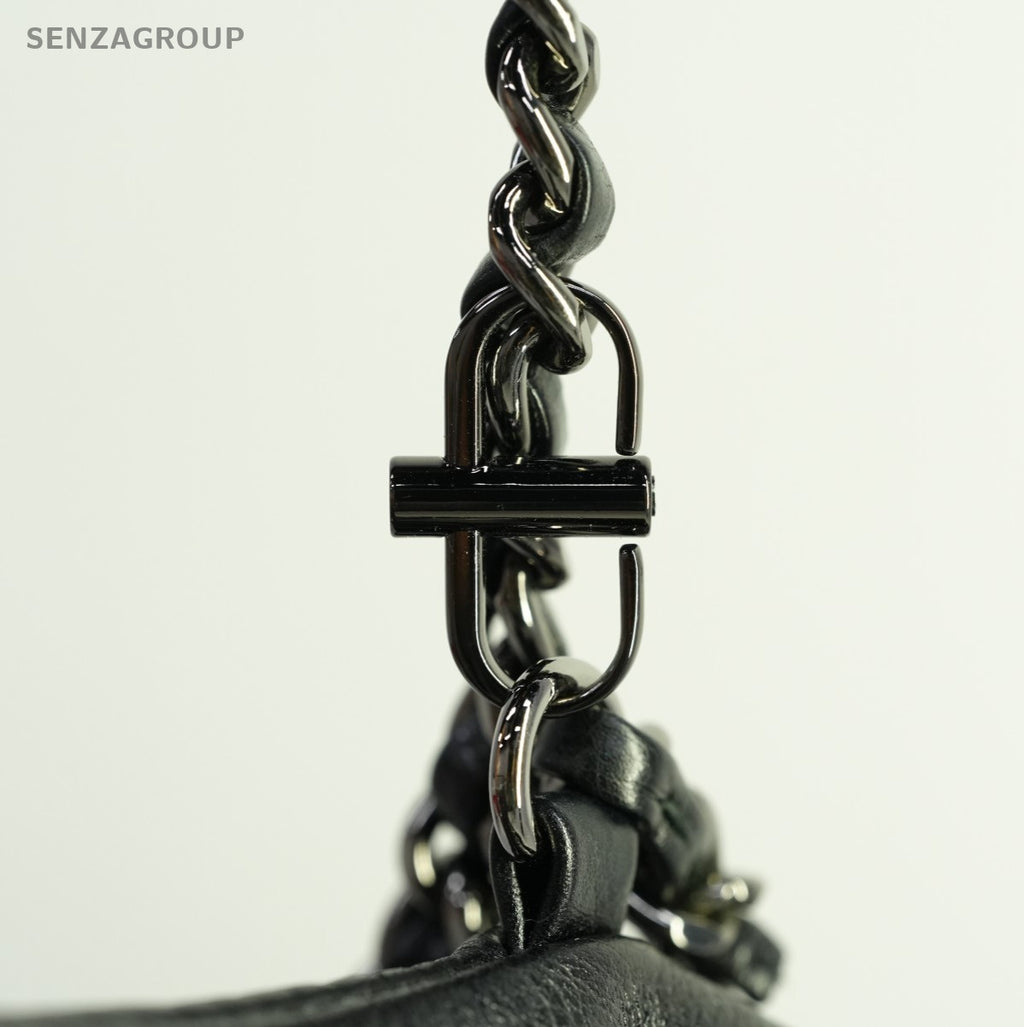 Chanel Calfskin Chain Drawstring Bucket Black Gold Silver Women Classic Fashion