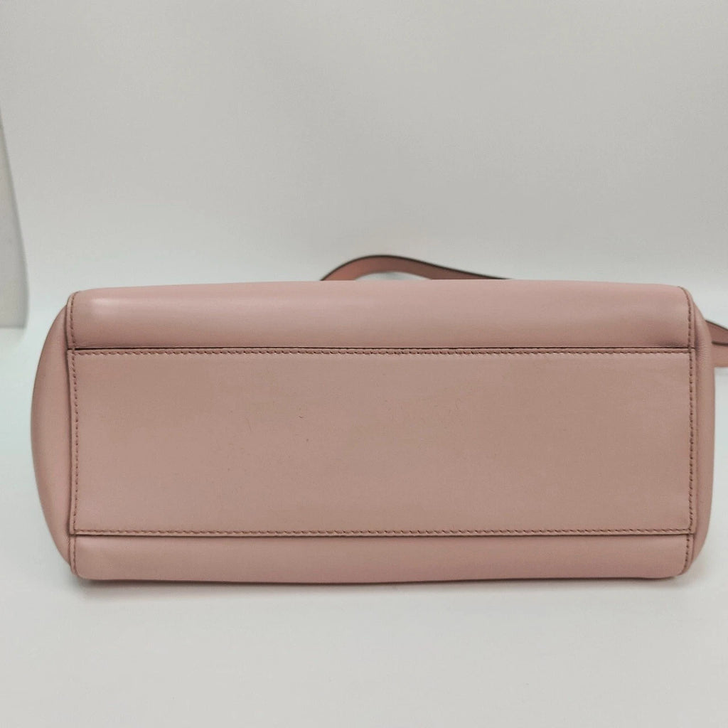 SJ0001 Gucci Nymphaea Pink Smooth Calfskin Bamboo Top Handle Bag XP02052