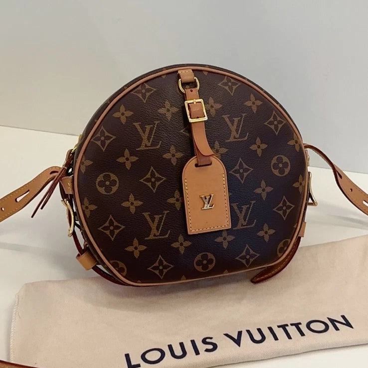 Louis Vuitton Boite Chapeau Souple MM Monogram Shoulder Crossbody Brown