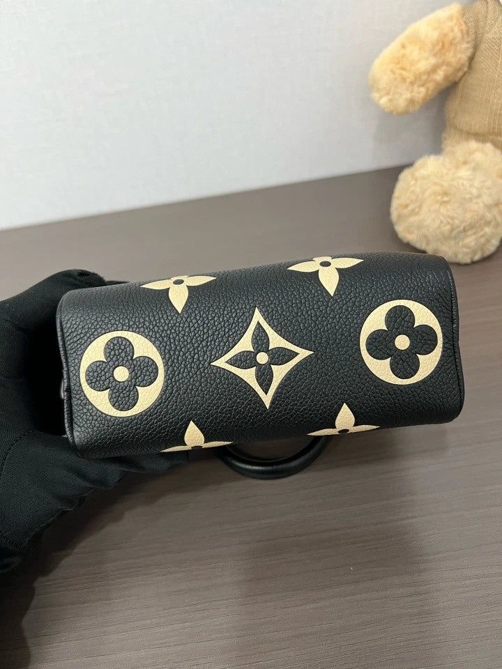 Louis Vuitton Embossed Speedy Nano Handbag For Women