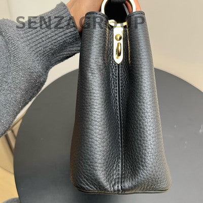 Louis Vuitton Capucines Black Gold Handbag - Classic Fashion Women